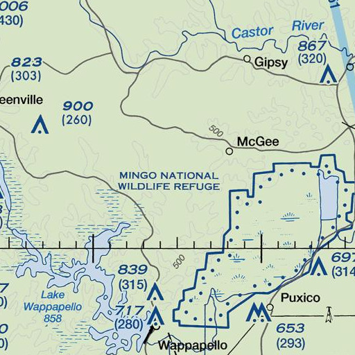 FAA VFR chart of Johns Branch, MO