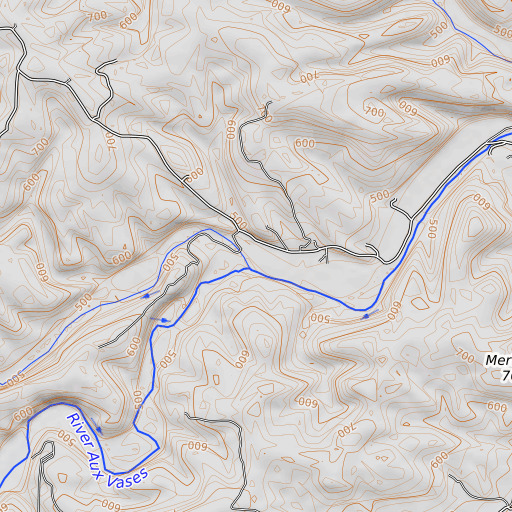 OpenTopoMap map of Jonca Creek, MO