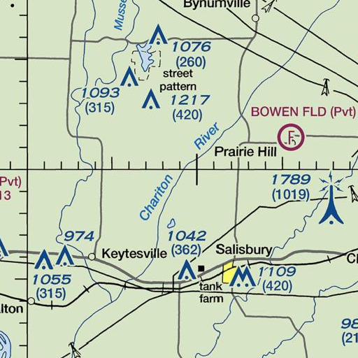 FAA VFR chart of Jones Branch, MO