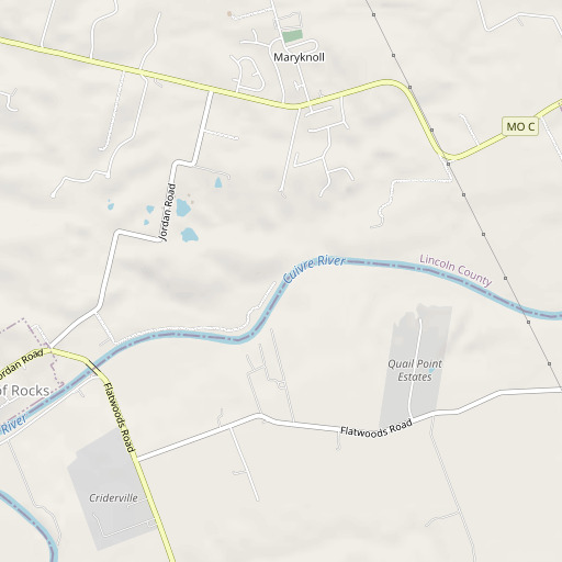 OpenStreetMap map of Jordan Branch, MO