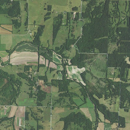 Aerial imagery of Jordan Creek, MO