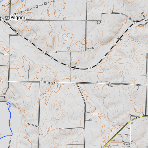 OpenTopoMap map of Jordan Creek, MO