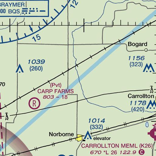 FAA VFR chart of Judd Branch, MO