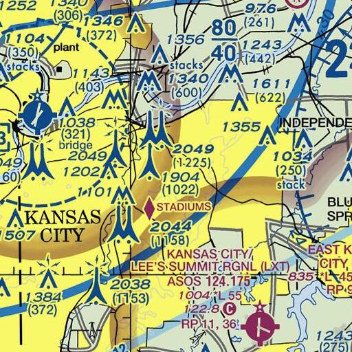 FAA VFR chart of Korte Elementary School, MO