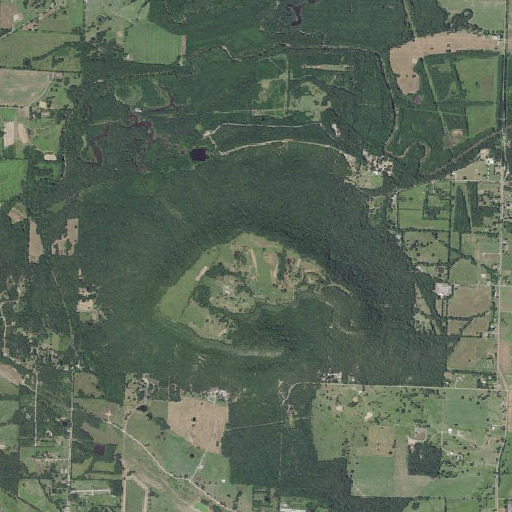 Aerial imagery of Horseshoe Mountain, AR