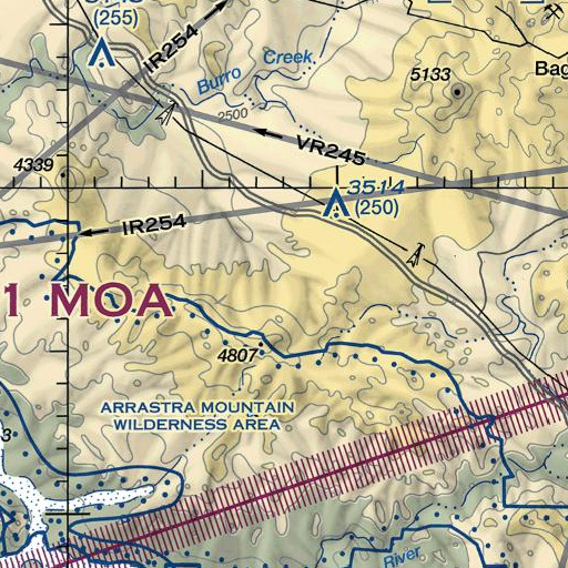 FAA VFR chart of Little Trough Spring, AZ