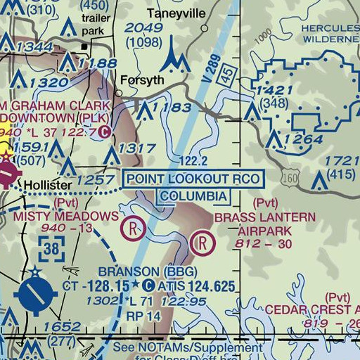 FAA VFR chart of Mays Bend, MO