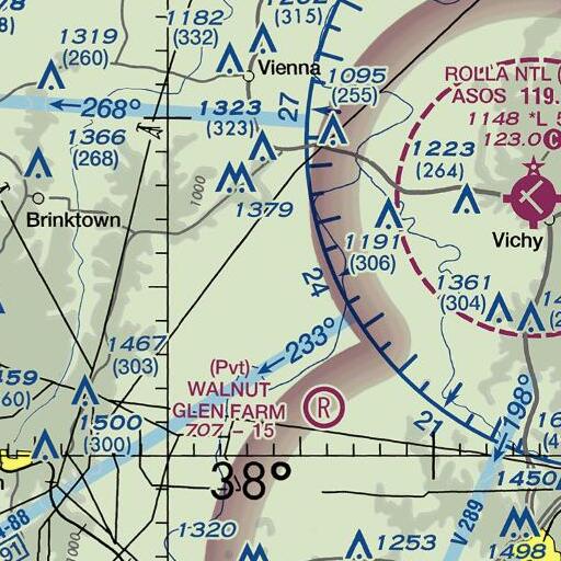 FAA VFR chart of McMinn School, MO