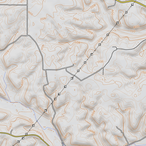 OpenTopoMap map of McMinn School, MO