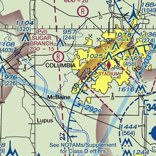 FAA VFR chart of Mill Creek, MO