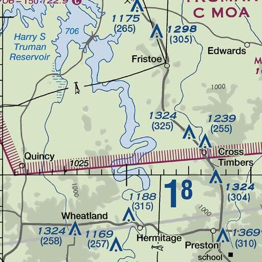 FAA VFR chart of Mining Hollow, MO