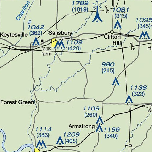 FAA VFR chart of Mott Creek, MO
