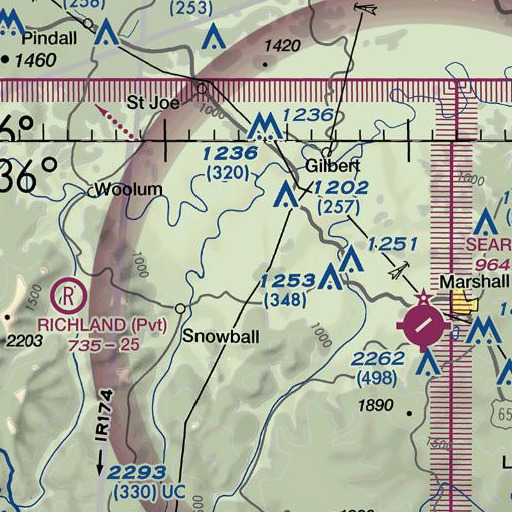 FAA VFR chart of Leadbetter Spring, AR