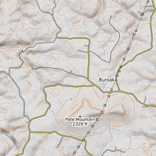 OpenTopoMap map of Leadbetter Spring, AR