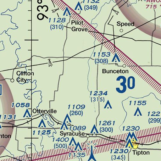 FAA VFR chart of Murphy Creek, MO