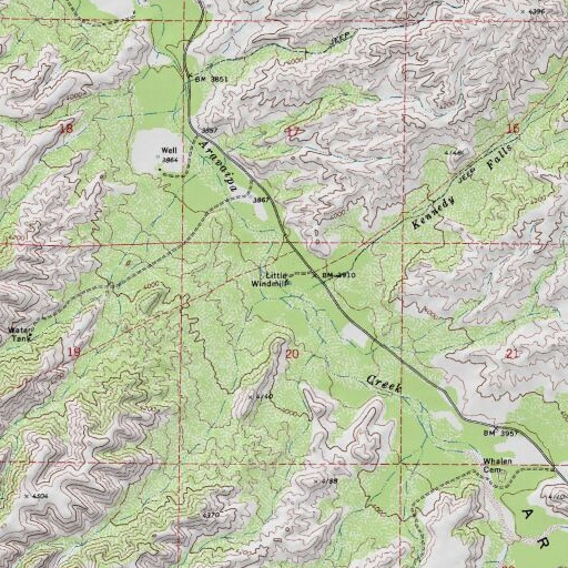USGS 24K topo map of Little Windmill, AZ
