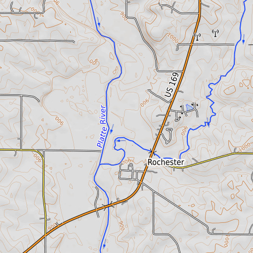 OpenTopoMap map of Niagara Creek, MO