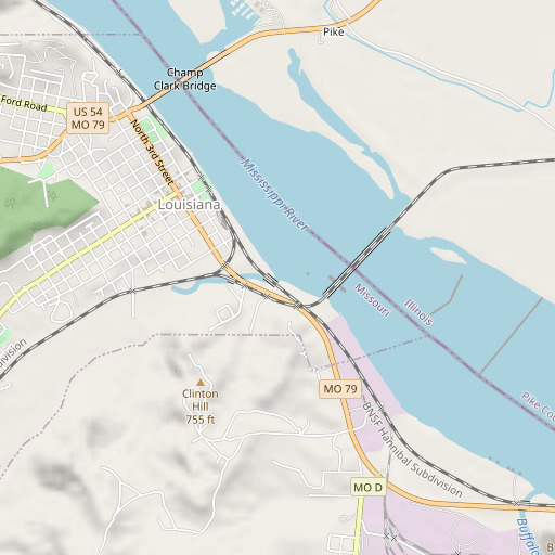 OpenStreetMap map of Noix Creek, MO