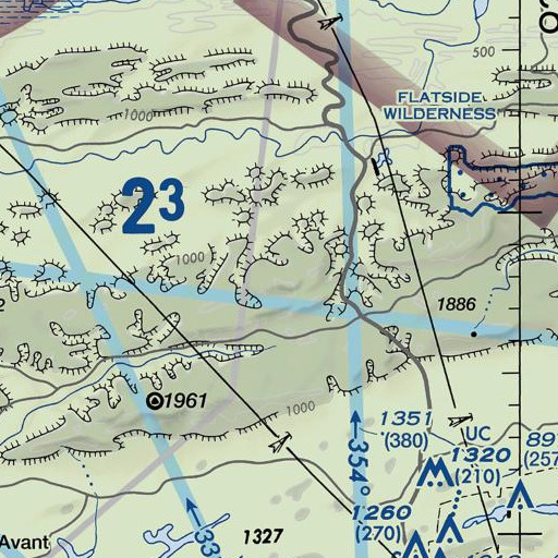 FAA VFR chart of Locust Mountain, AR