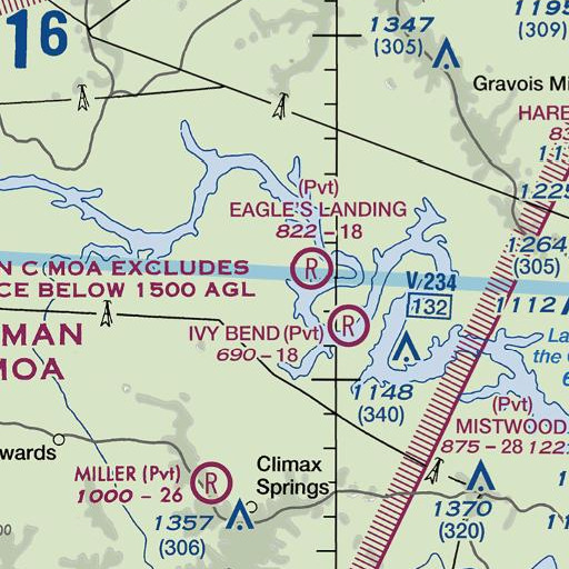 FAA VFR chart of Rise Branch, MO