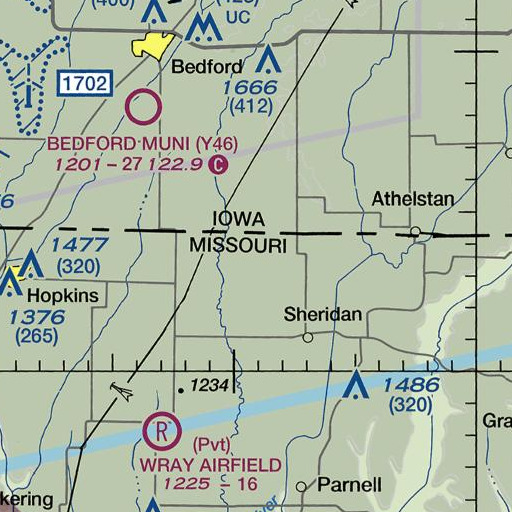 FAA VFR chart of Risser School, MO