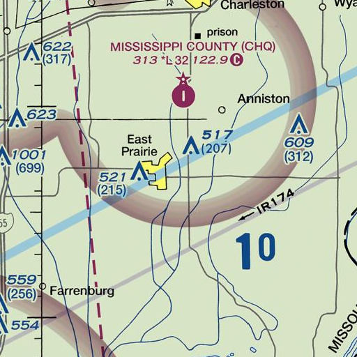FAA VFR chart of Saint James Ditch, MO
