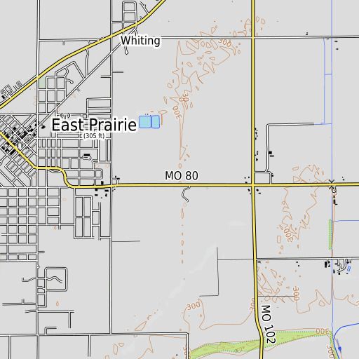 OpenTopoMap map of Saint James Ditch, MO
