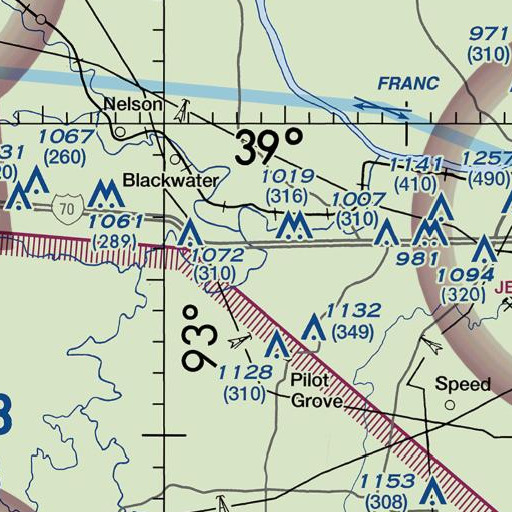 FAA VFR chart of Salt Branch, MO