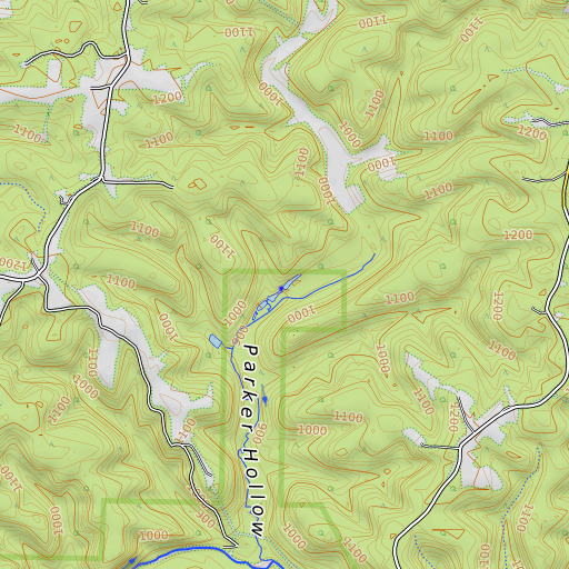 OpenTopoMap map of Schafer Spring, MO