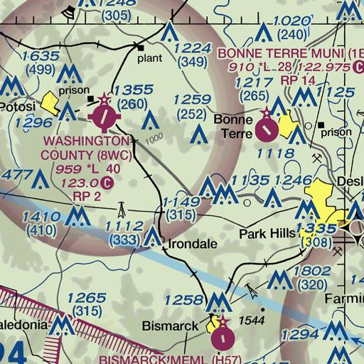 FAA VFR chart of Stony Point School, MO