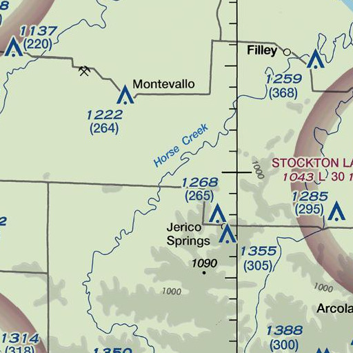 FAA VFR chart of Tom Branch, MO