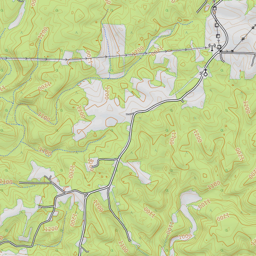 OpenTopoMap map of Upper Parker School, MO