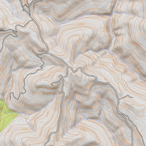 OpenTopoMap map of Muddy Gap, AR