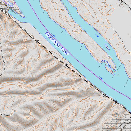 OpenTopoMap map of Wolf Hollow, MO