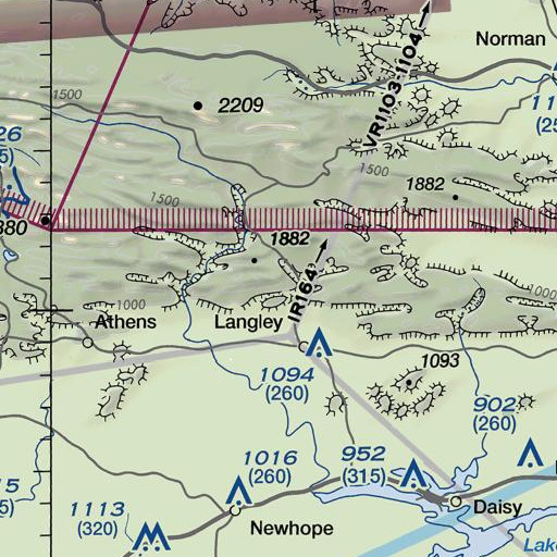 FAA VFR chart of Paul Mountain, AR