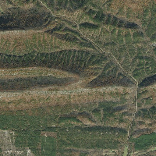 Aerial imagery of Paul Mountain, AR