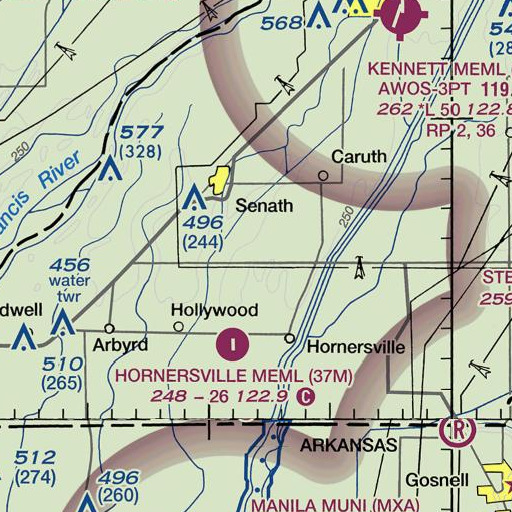 FAA VFR chart of Nesbit, MO
