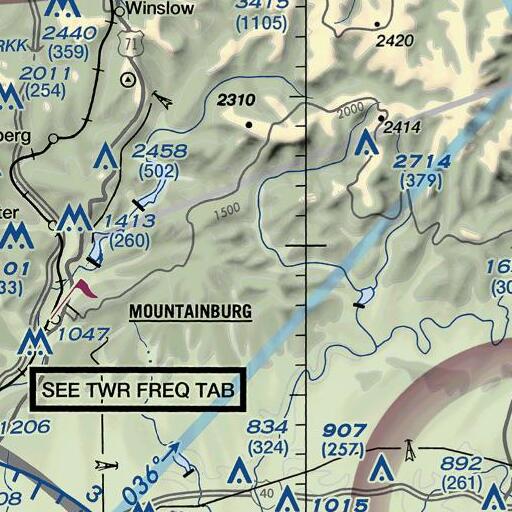 FAA VFR chart of Peters Point, AR