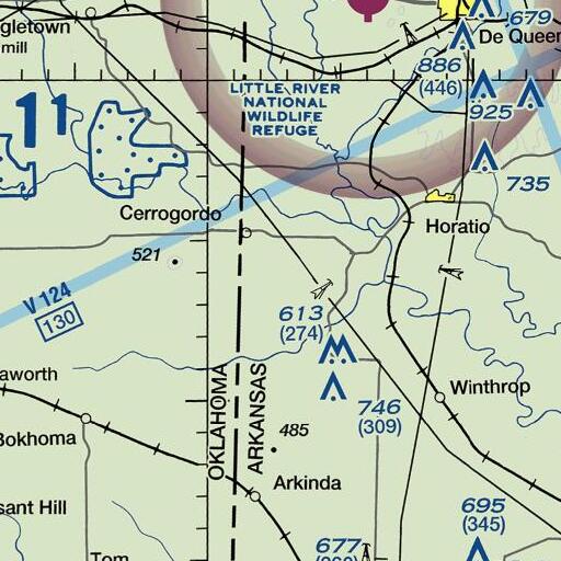 FAA VFR chart of Plainview School, AR