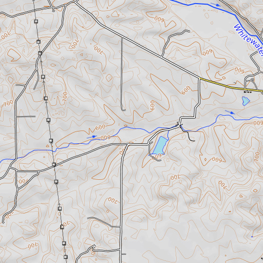 OpenTopoMap map of Jack Creek, MO