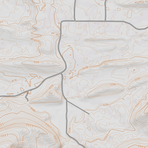 OpenTopoMap map of Posey Creek, AR