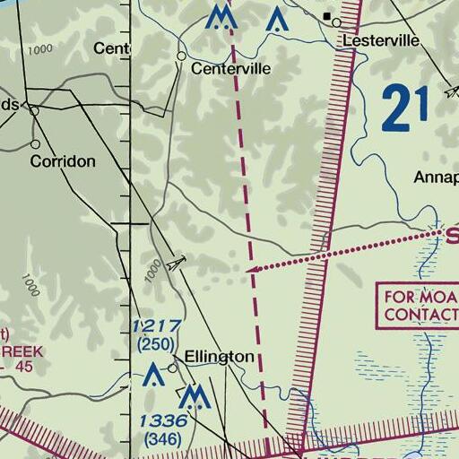 FAA VFR chart of Vinson Branch, MO