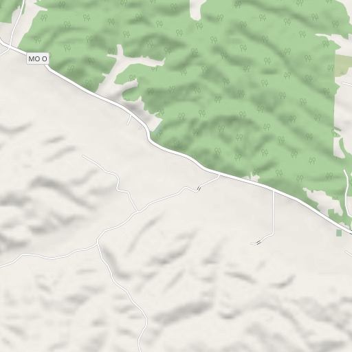 OpenStreetMap map of Vinson Branch, MO
