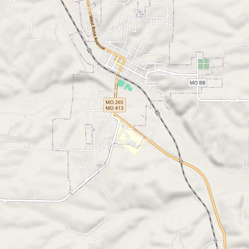 OpenStreetMap map of Crane School (historical), MO
