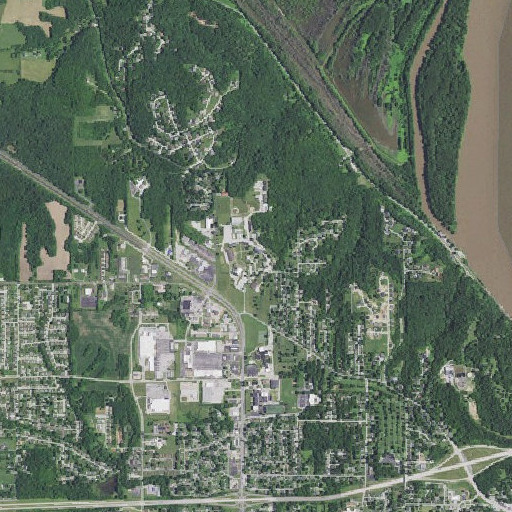 Aerial imagery of College Heights, MO