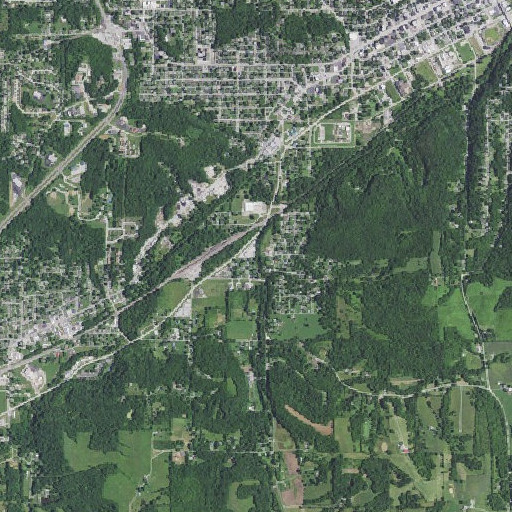 Aerial imagery of Daultons Branch, MO