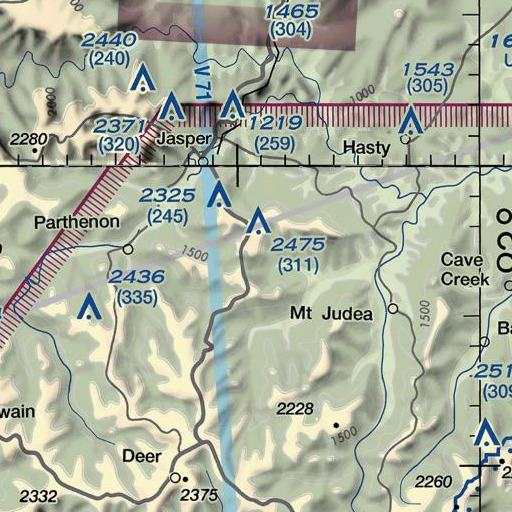 FAA VFR chart of Rocklick Point, AR