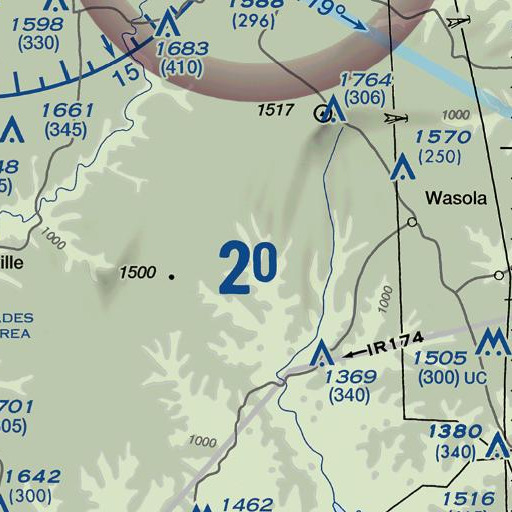 FAA VFR chart of Tranquility School (historical), MO
