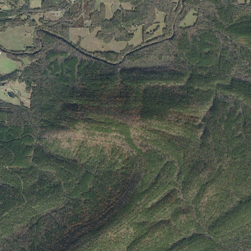 Aerial imagery of Round Mountain, AR