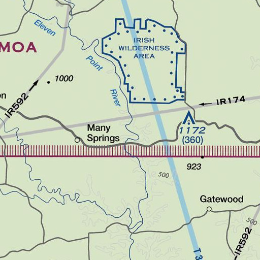 FAA VFR chart of Boze Mill Spring, MO